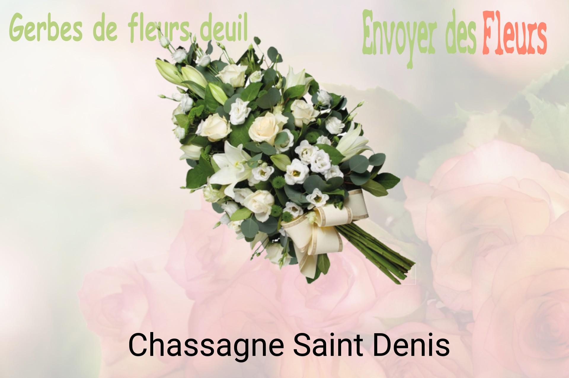 Gerbe de fleurs de deuil livrée à Chassagne-Saint-Denis